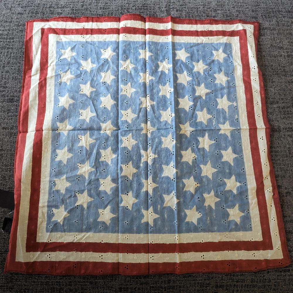 Steve Madden Stars And Stripes 🇺🇸 Bandana Square Scarf - Picture 3 of 6